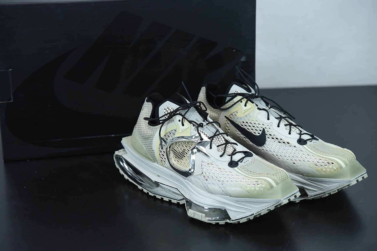 耐克 Nike Matthew M. WilliamsMMW x Nike Zoom Stone004代“米白黑”机能坦克履带老爹鞋纯原版本 货号:CU0676-200