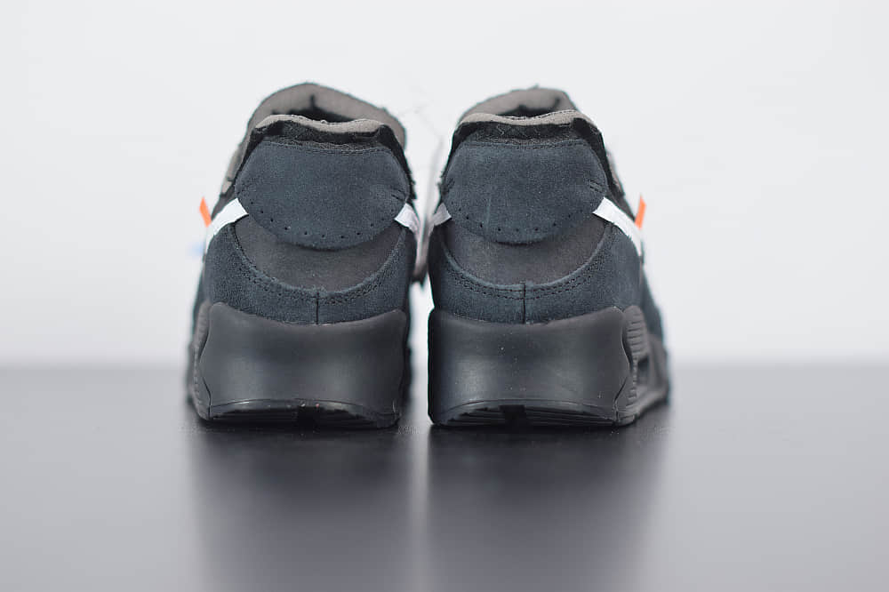 耐克 Nike Off -White x Nike Air Max 90黑色 OW 耐克联名款限量经典气垫跑鞋纯原版本 货号:AA7293-001
