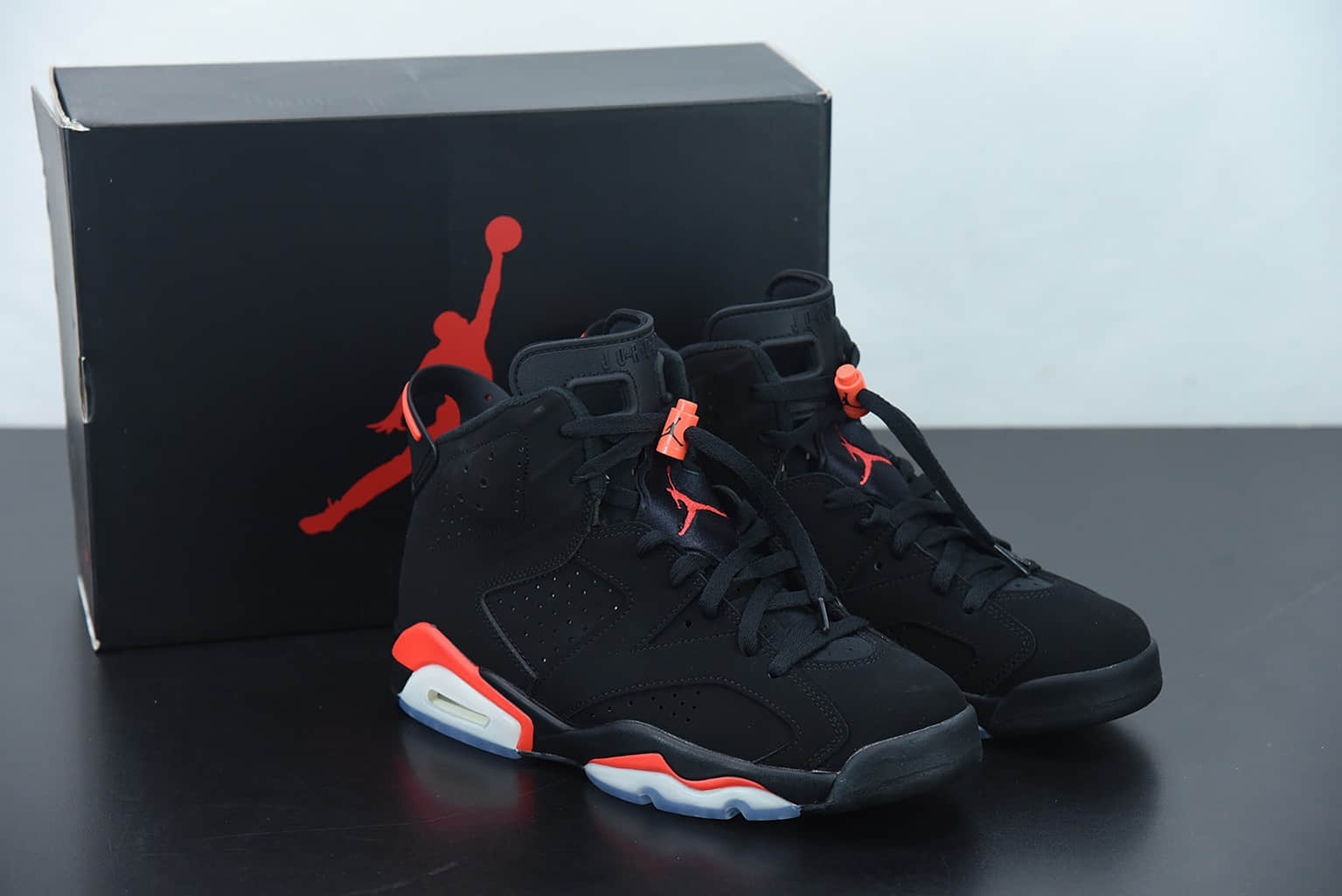 乔丹Air Jordan 6 Black Infrared黑红全明星红外线乔丹6代篮球鞋纯原版本 货号：384664-060