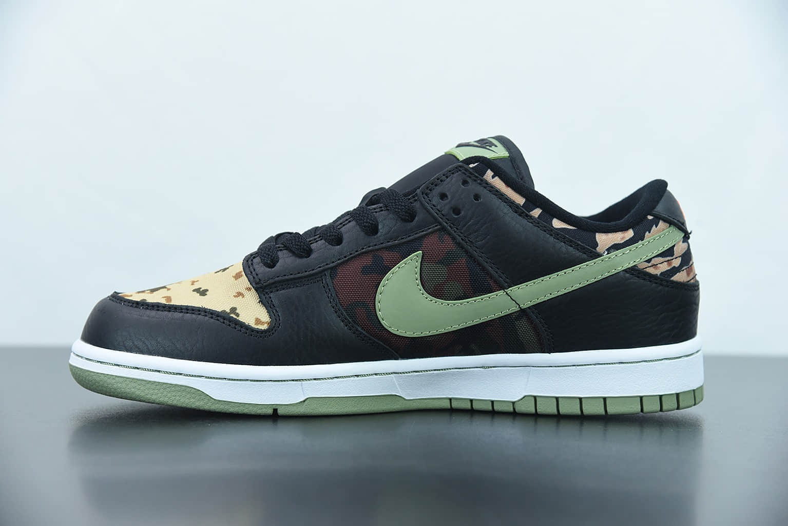 耐克 Nike SB Dunk Low “Black Multi-Camo” 迷彩不对称鸳鸯黑迷彩低帮运动休闲板鞋纯原版本 货号:DH0957-001