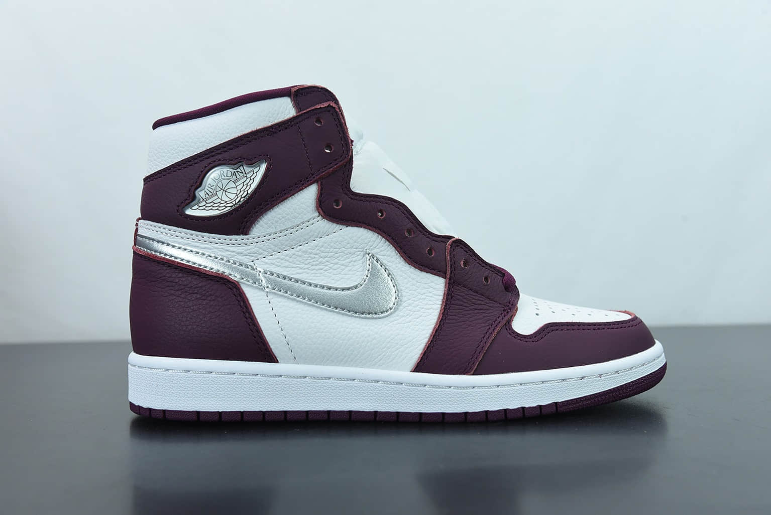 乔丹Air Jordan 1 Bordeaux 波尔多酒红高帮文化篮球鞋纯原版本 货号:555088-611
