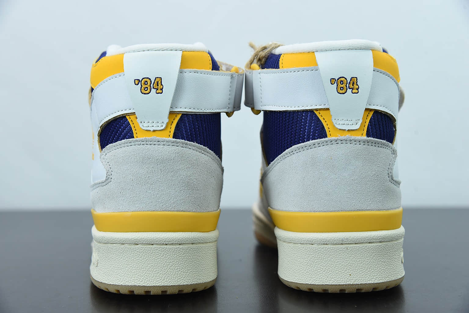 阿迪达斯 Adidas Originals Forum 84 High “Champions” 紫金湖人魔术贴高帮复古系带百搭休闲运动板鞋纯原版本 货号:GX9054