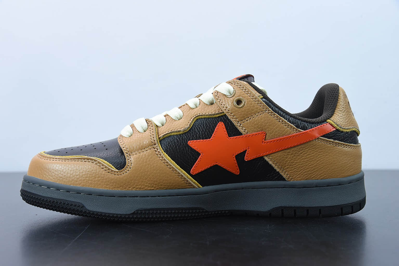 Human Made Bape Sta Sk8 To Nigo 潮流教父Nigo品牌黑棕色猿人头经典滑板百搭休闲运动板鞋纯原版本 货号: 1G70191034