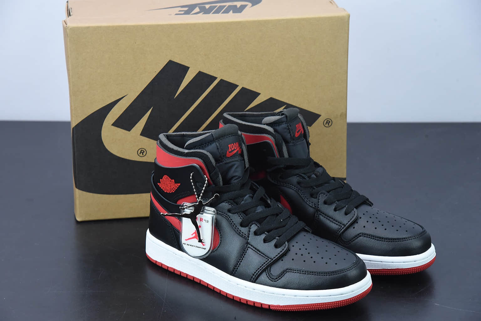 乔丹Air Jordan 1 Zoom CMFT “Bred”黑红高帮经典复古文化休闲运动篮球鞋纯原版本 货号:CT0979-006