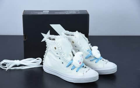 匡威 Converse x 三丽鸥超级可爱的匡威花边小白鞋纯原版本 货号: 368389C