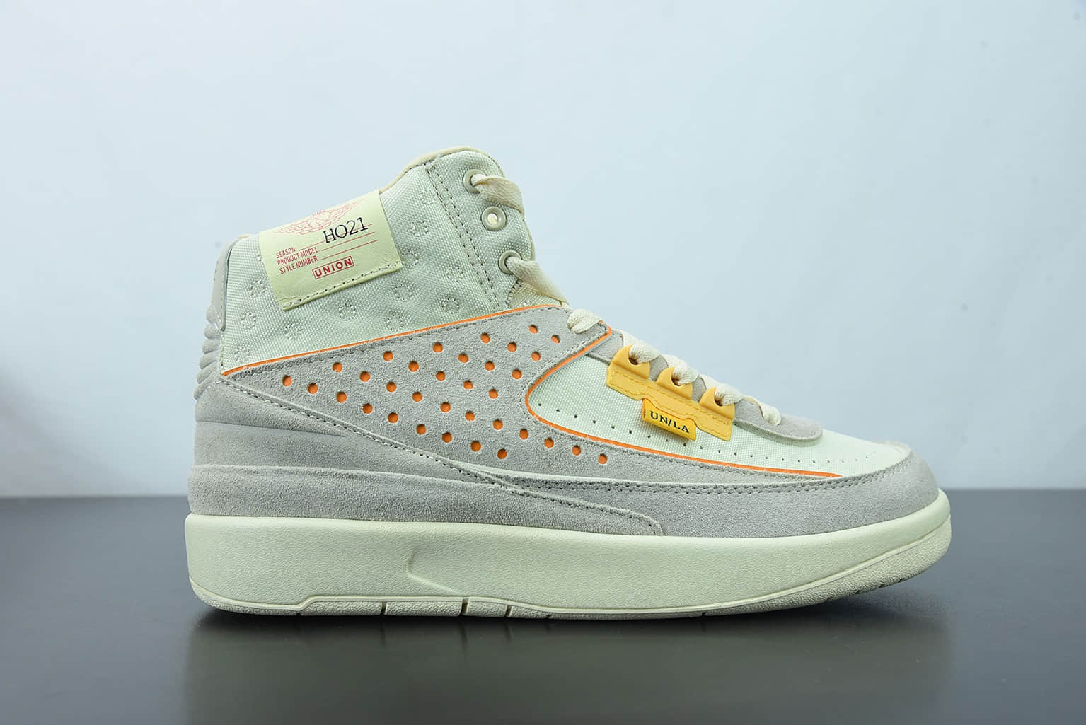 乔丹 Air Jordan Union x Air Jordan 2 Rattan 高帮米黄色篮球鞋纯原版本 货号：DN3802-200