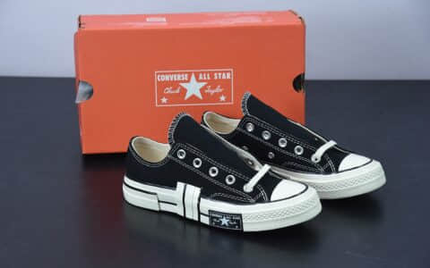 匡威 Converse 1970s x Rubber Patchwork 最新橡胶解构系列黑色低帮板鞋纯原版本 货号:AO2115C