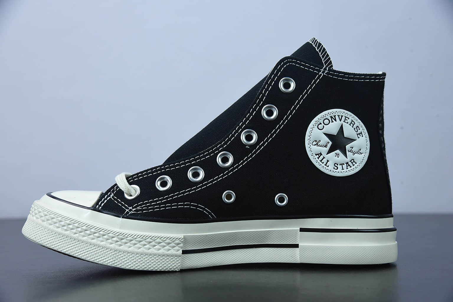 匡威 Converse 1970s x Rubber Patchwork 最新橡胶解构系列高帮黑色板鞋纯原版本 货号: AO2113C