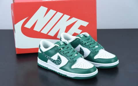 耐克 Nike Dunk Low  Green Paisley 白绿腰果花低帮运动休闲板鞋纯原版本 货号:DH4401-102