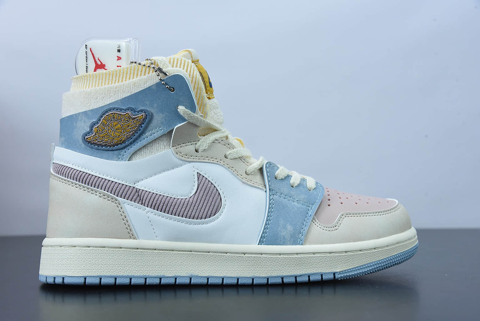 乔丹Air Jordan 1 Zoom Air CMFT高帮英雄米粉色马卡龙篮球鞋纯原版本 货号：DQ5092-651