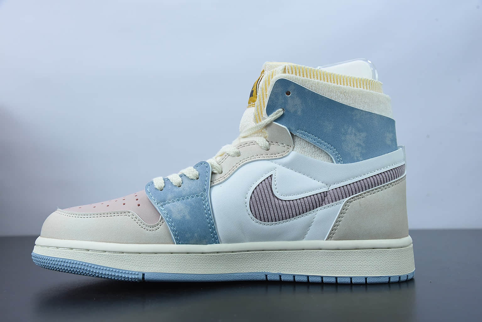 乔丹Air Jordan 1 Zoom Air CMFT高帮英雄米粉色马卡龙篮球鞋纯原版本 货号：DQ5092-651