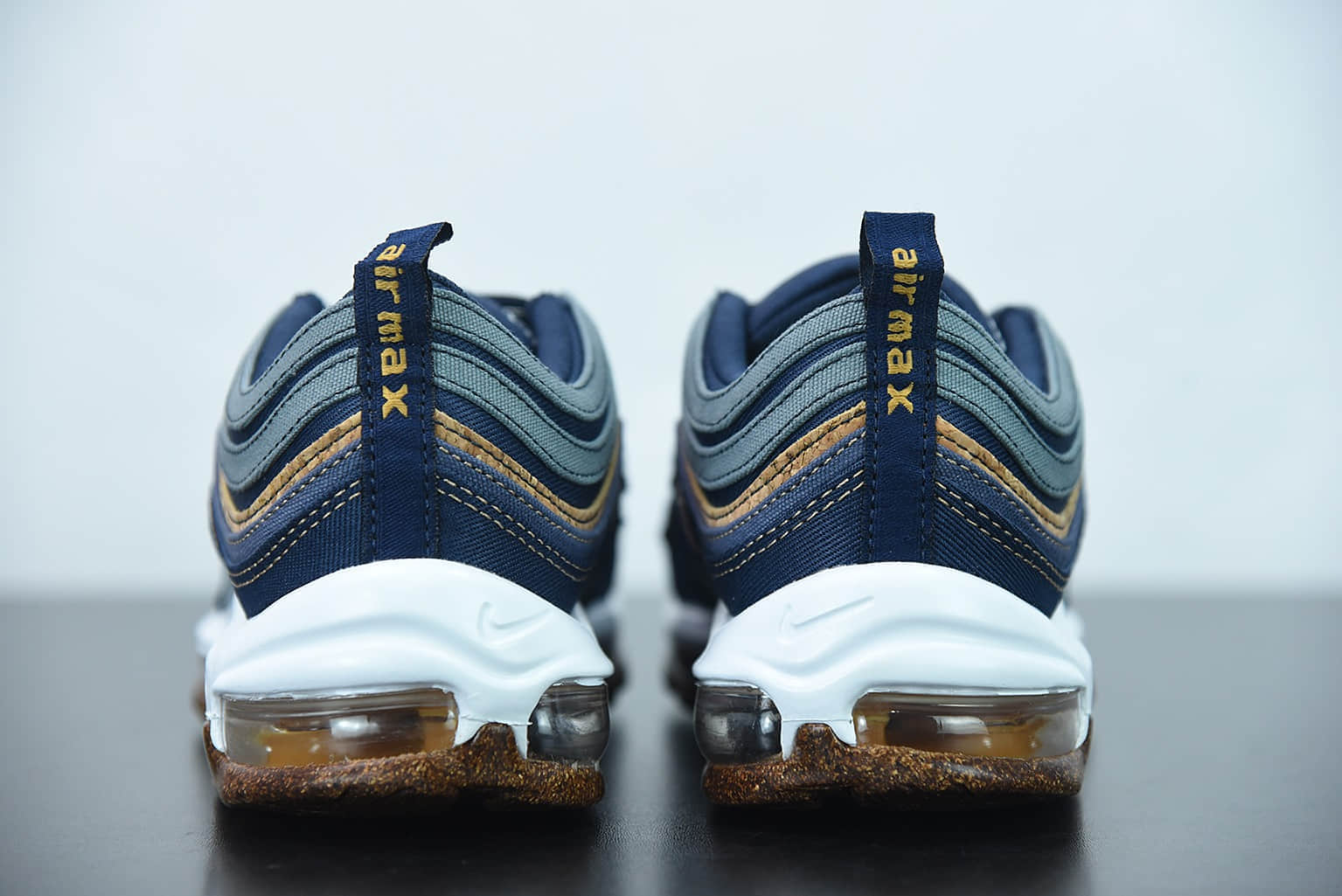 耐克 Nike Air Max 97 “Cork” 深蓝软木塞全掌气垫复古子弹跑步鞋纯原版本 货号：DC3986-300