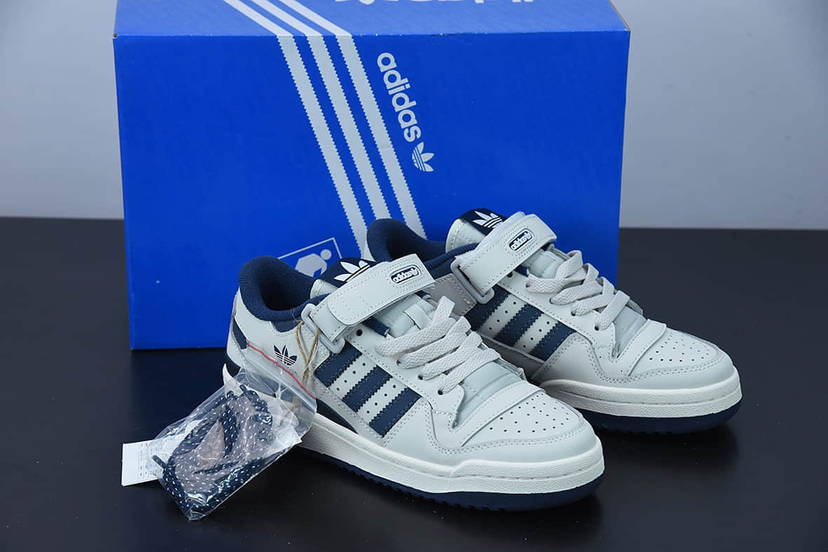 阿迪达斯Adidas Originals Forum 84 Low 灰海军蓝黑曜石休闲文化板鞋纯原版本 货号:GY6553