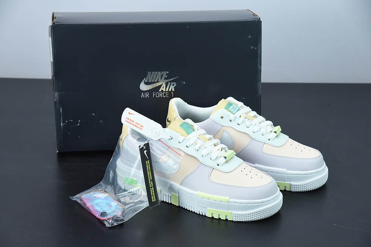 耐克 Nike LPL x Nk Air Force 1 Low Pixel Have A Good Game多色拼接像素荧光扣英雄联盟电竞系列空军一号低帮休闲文化板鞋纯原版本 货号：DO2330-511