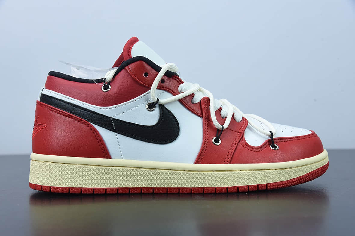 乔丹 Air Jordan 1 AJ1 Low 乔丹1代白红芝加哥低帮篮球鞋纯原版本 货号：553558-118