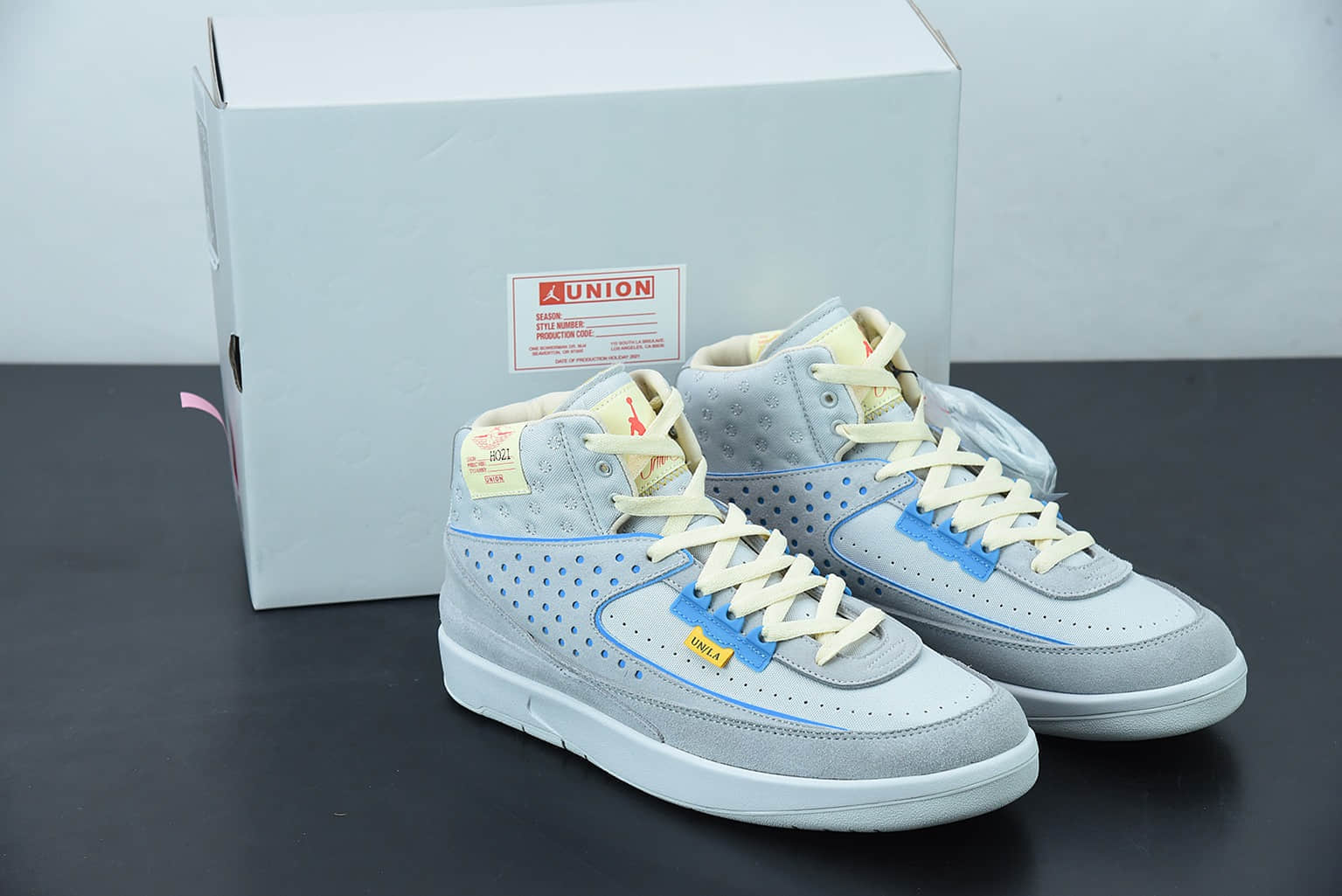 乔丹 Air Jordan OFF-WHITE x Air Jordan 2 Low AJ2 OW联名款灰雾蓝篮球鞋纯原版本 货号:DN3802-001