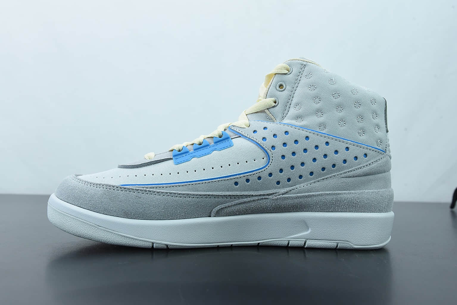 乔丹 Air Jordan OFF-WHITE x Air Jordan 2 Low AJ2 OW联名款灰雾蓝篮球鞋纯原版本 货号:DN3802-001