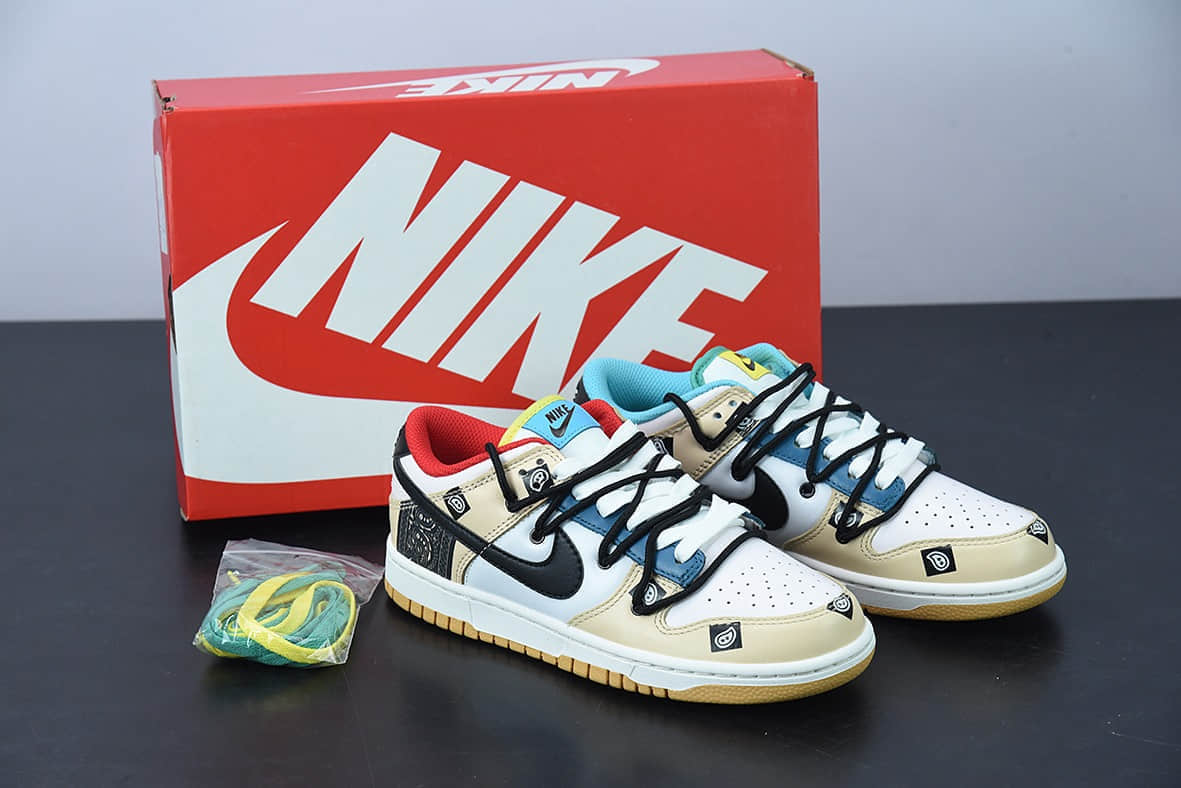 耐克 Nike Dunk Low SE Free .99 米白灰卡其腰果花绑绳SB扣碎篮板时尚休闲板鞋纯原版本 货号:DH0952-100