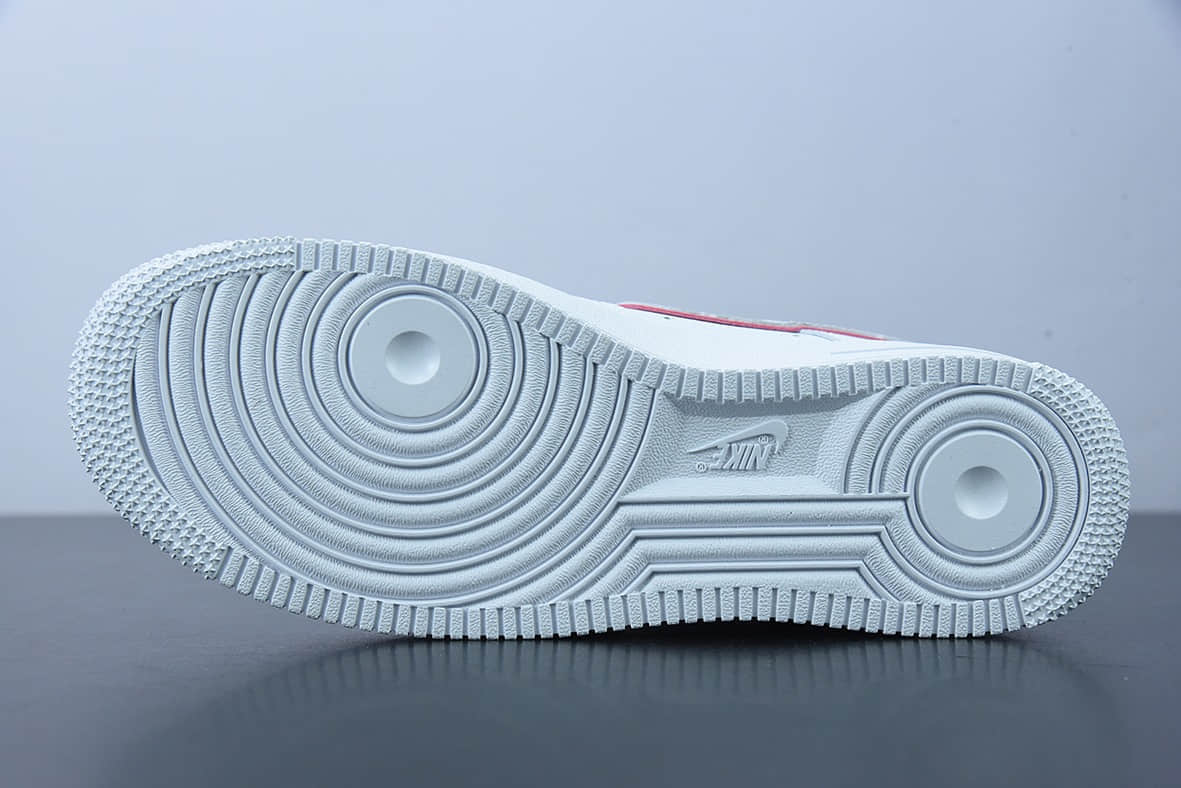 耐克 Nike Air Force 1 '07 Lv8WhiteRed皮革白红边钩空军一号经典低帮百搭休闲运动板鞋纯原版本 货号：DQ0791-100