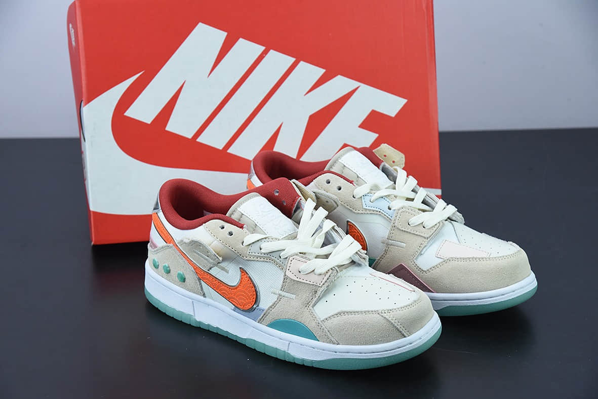 耐克 Nike Dunk Scrap Shapeless, Formless, Limitless 金镶玉复古休闲板鞋纯原版本 货号:DQ4975-181