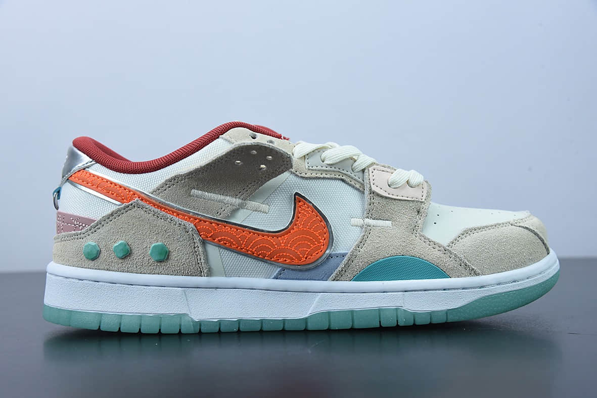 耐克 Nike Dunk Scrap Shapeless, Formless, Limitless 金镶玉复古休闲板鞋纯原版本 货号:DQ4975-181