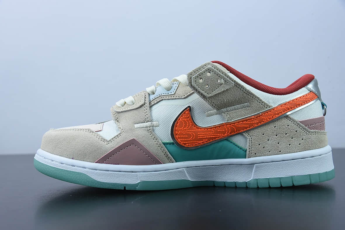 耐克 Nike Dunk Scrap Shapeless, Formless, Limitless 金镶玉复古休闲板鞋纯原版本 货号:DQ4975-181