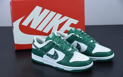 耐克 Nike Dunk Low ESS“Green Paisley” 白绿腰果花佩斯利联名低帮休闲文化板鞋纯原版本 货号:DH4401-102