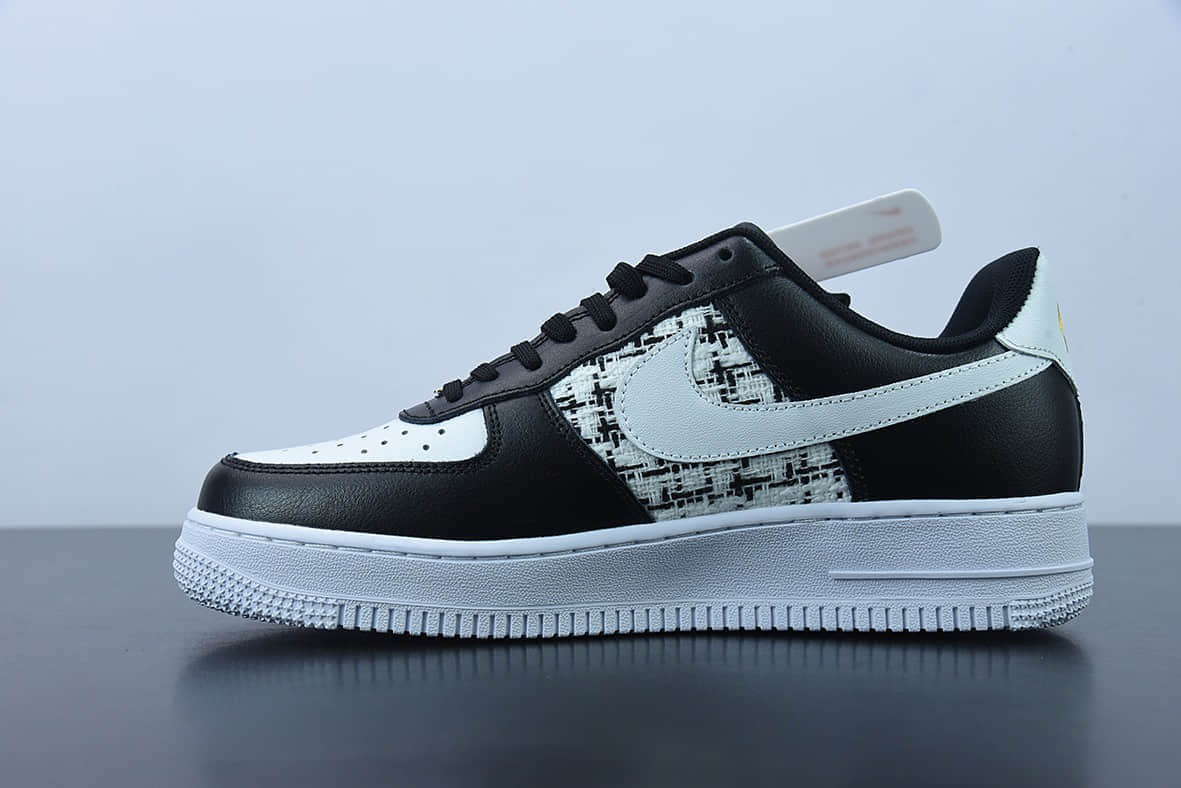 耐克Nike Air Force 1 黑白金爱心款情人节限定小香风空军一号低帮休闲板鞋纯原版本 货号:CZ0270-001