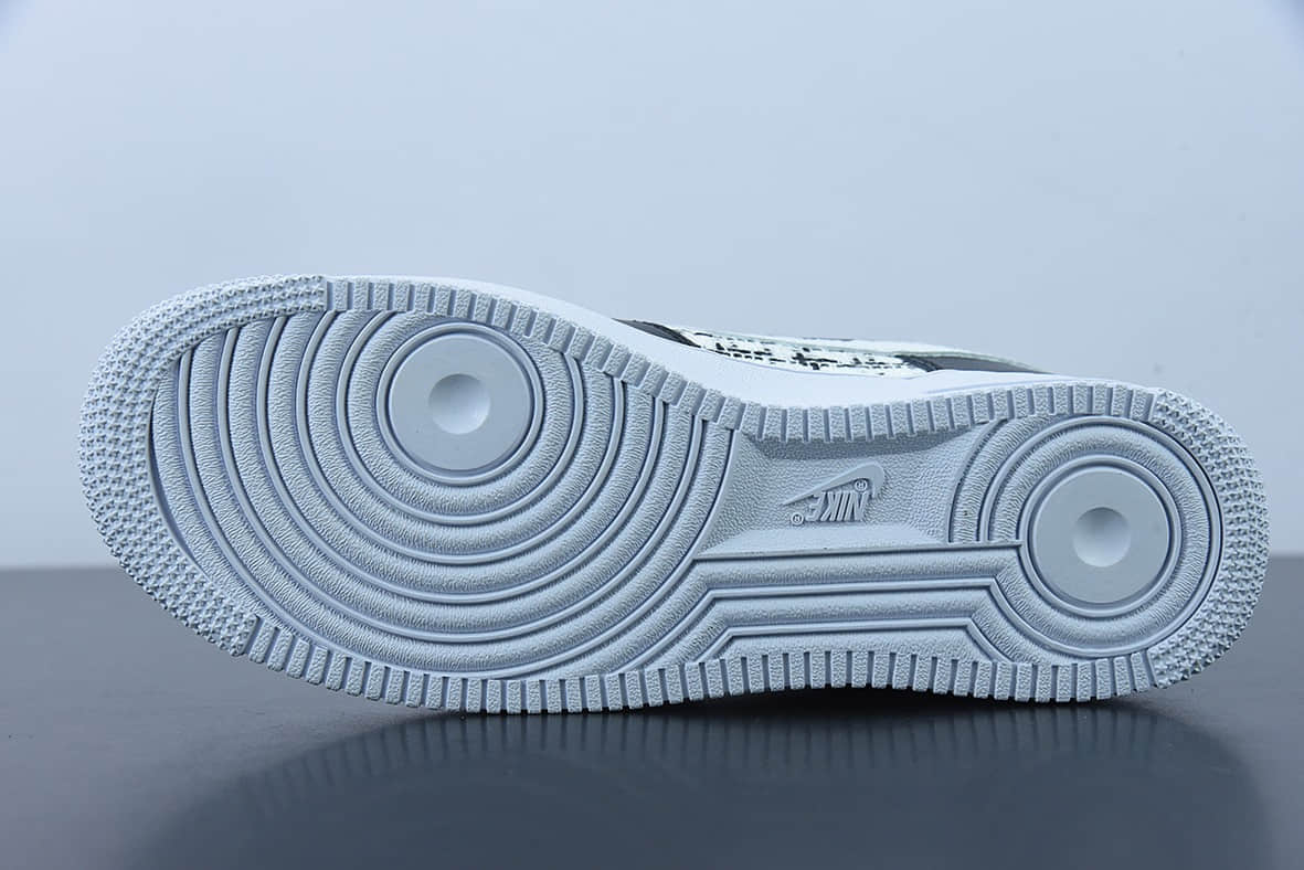 耐克Nike Air Force 1 黑白金爱心款情人节限定小香风空军一号低帮休闲板鞋纯原版本 货号:CZ0270-001