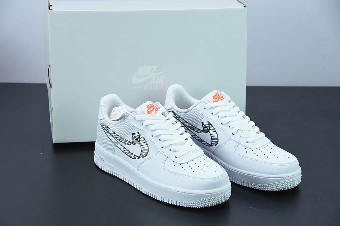 耐克 Nike Air Force 1素描3D空军一号低帮休闲板鞋纯原版本 货号：DR0149-100