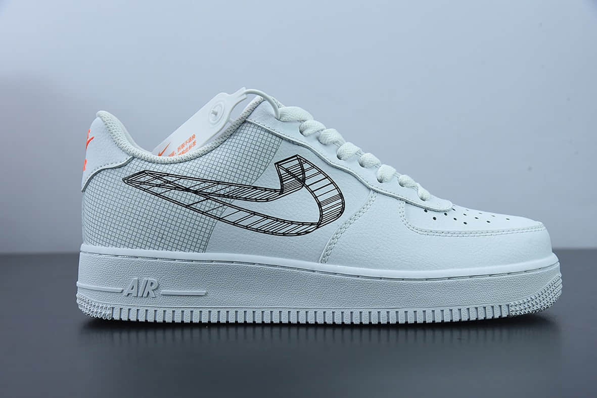 耐克 Nike Air Force 1素描3D空军一号低帮休闲板鞋纯原版本 货号：DR0149-100