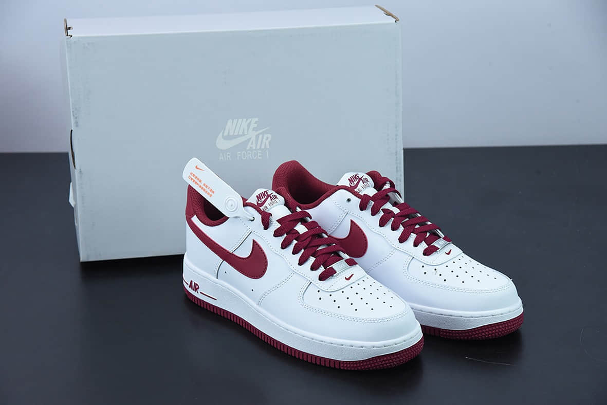 耐克 Nike Air Force 1 Low 白红空军一号低帮运动休闲板鞋纯原版本 货号：DH7561-101