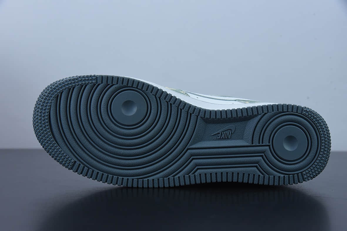 耐克 Nike Air Force 1'07 Low MLB 洋基队联名皮革白浅蓝牛仔NY印花满天星配色低帮休闲板鞋纯原版本 货号：315122-442