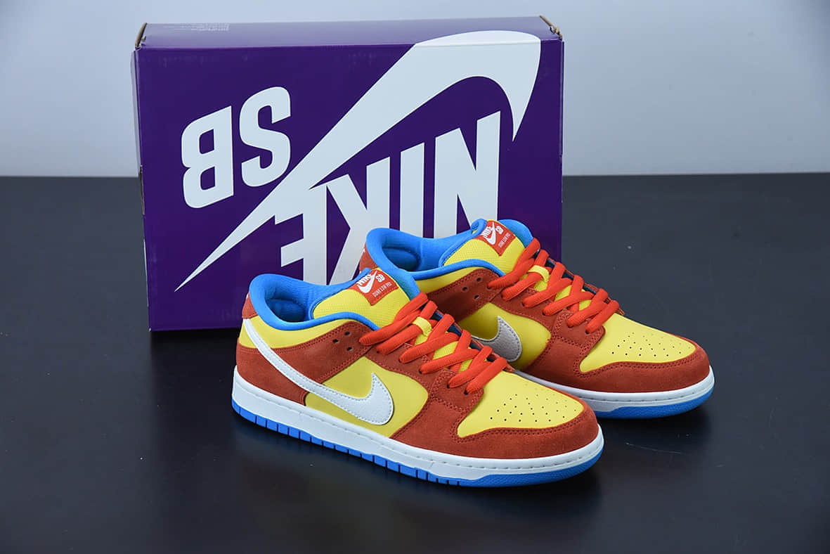 耐克 Nike SB Dunk Low Pro Bart Simpson 黄橙色辛普森 SB低帮运动休闲板鞋纯原版本 货号:BQ6817-602