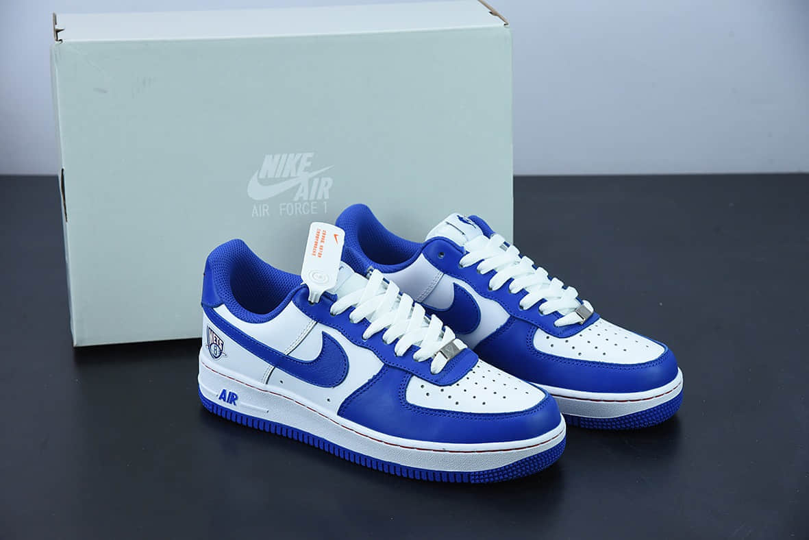 耐克 Nike Air Force 1 Low ’07 NBA篮网联名白蓝空军一号低帮休闲板鞋纯原版本 货号：315122-141