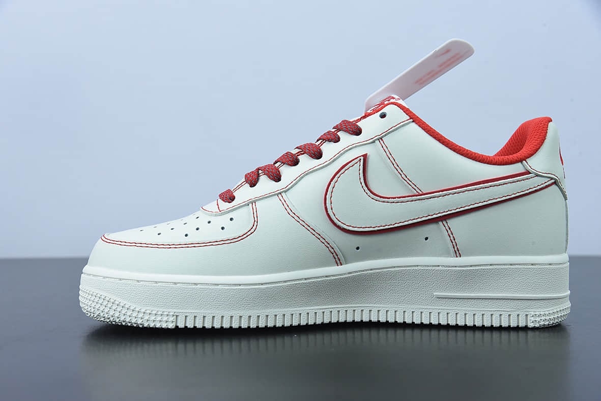 耐克 Nike Air Force 1 '07 LowSailPhantom白红手稿兔八哥空军一号板鞋纯原版本 货号:315122-707