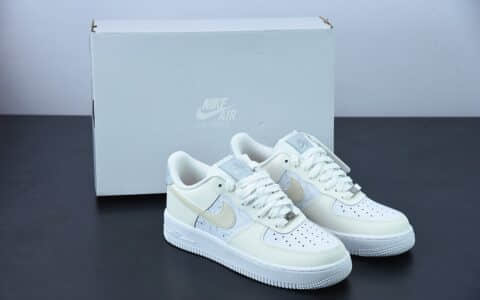 耐克 Nike Air Force 1 Low 米白反光空军一号低帮运动休闲板鞋纯原版本 货号:DR7857-100