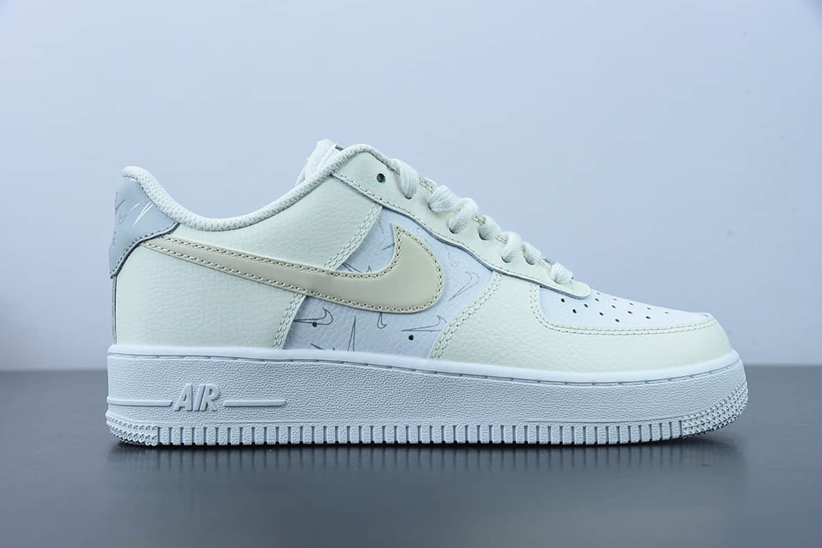 耐克 Nike Air Force 1 Low 米白反光空军一号低帮运动休闲板鞋纯原版本 货号:DR7857-100