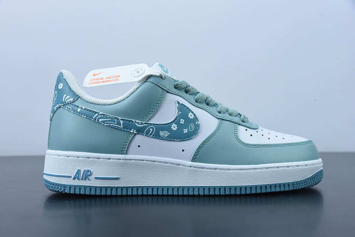 耐克Nike Air Force 1 AF1 白蓝腰果花空军一号低帮板鞋纯原版本 货号:XM9612-092