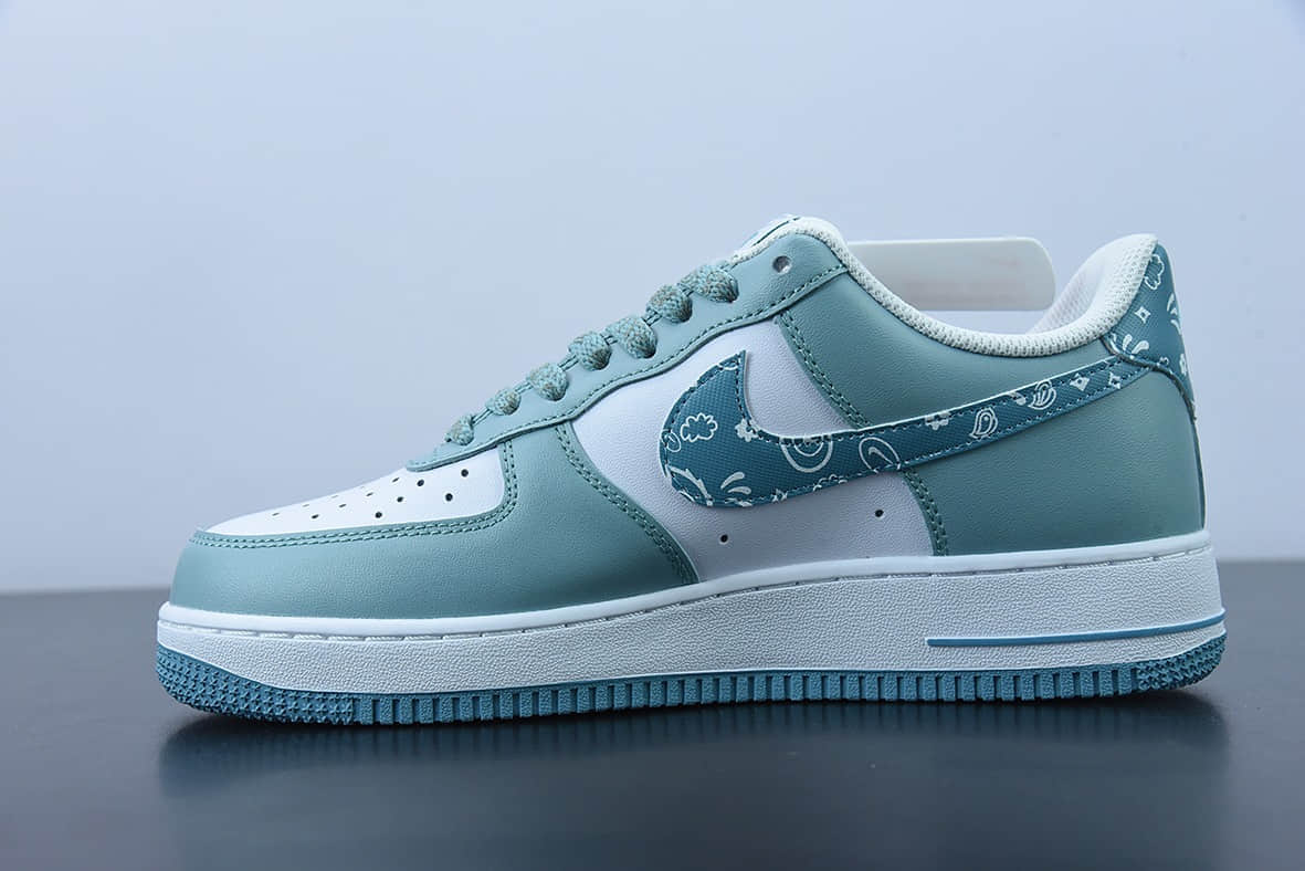 耐克Nike Air Force 1 AF1 白蓝腰果花空军一号低帮板鞋纯原版本 货号:XM9612-092