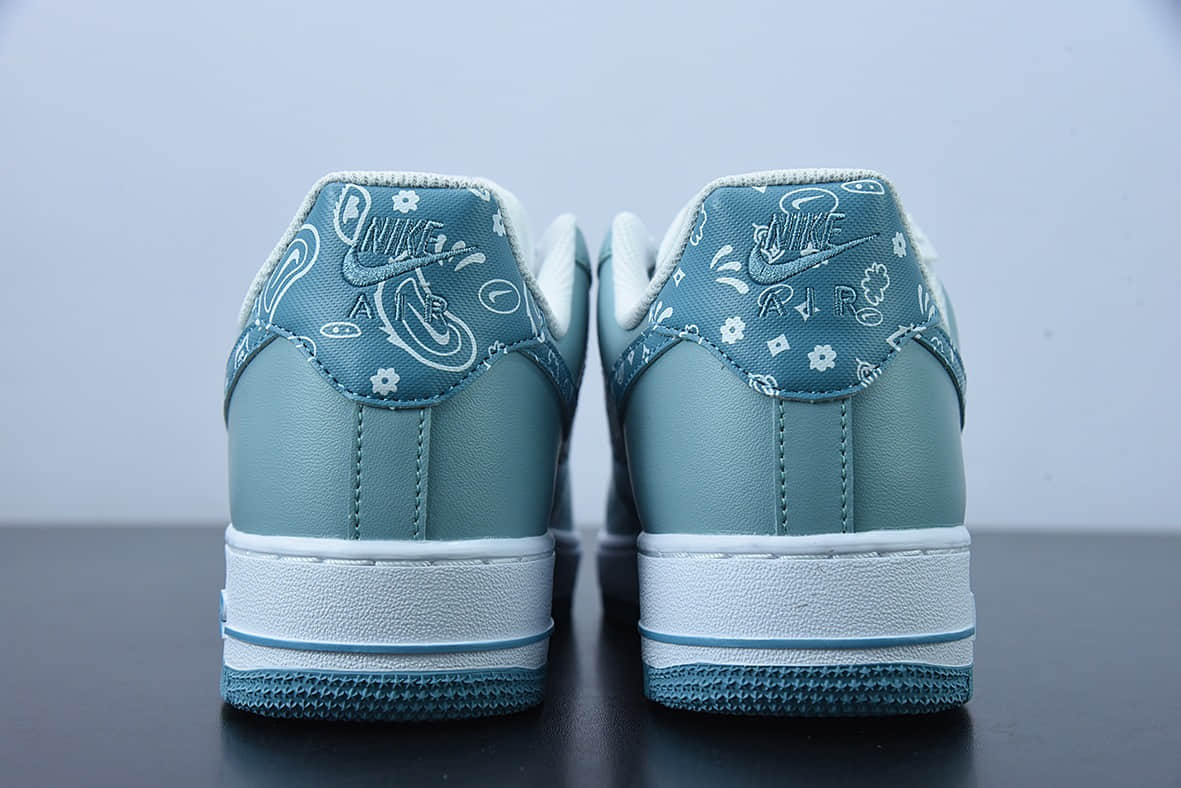 耐克Nike Air Force 1 AF1 白蓝腰果花空军一号低帮板鞋纯原版本 货号:XM9612-092