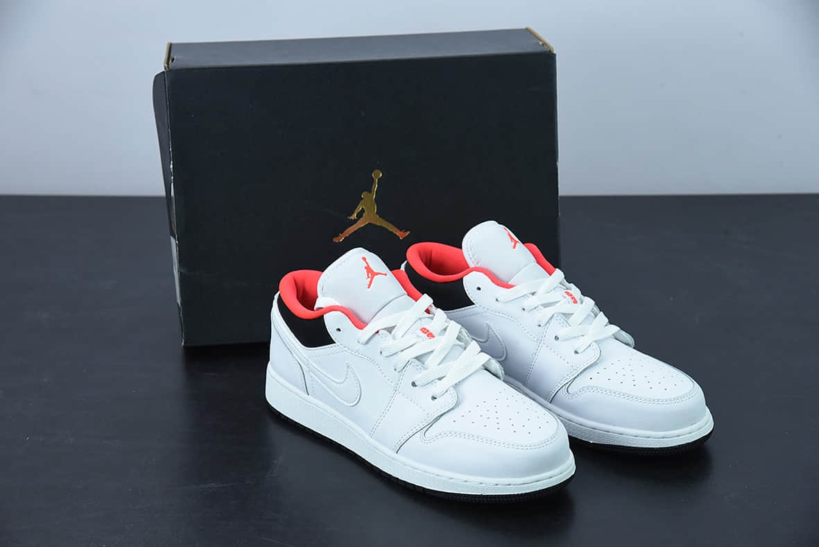 乔丹 Air Jordan 1 Low AJ1 黑白红低帮篮球鞋纯原版本 货号:553560-160