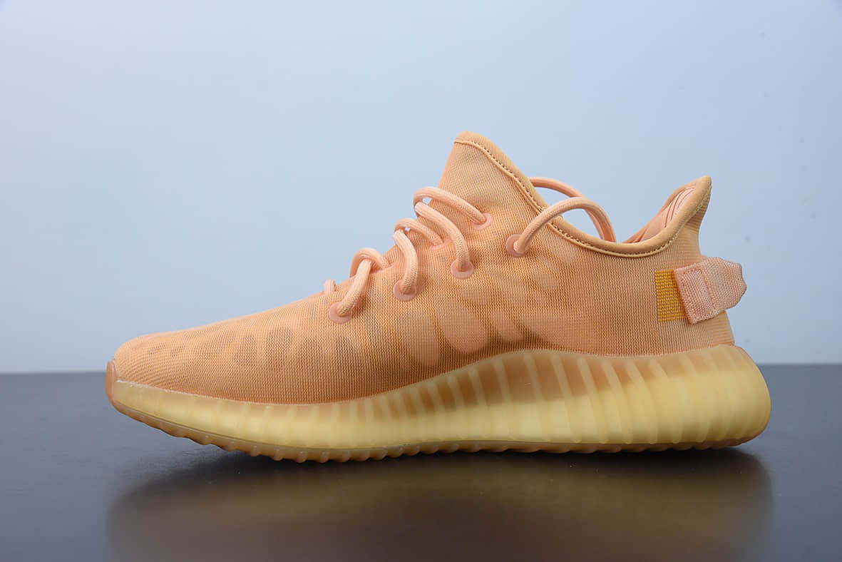 阿迪达斯 Adidas Yeezy Boost 350 V2杏月橙Ash Pearl椰子百搭轻便爆米花中底休闲运动慢跑鞋纯原版本 货号:GW2870