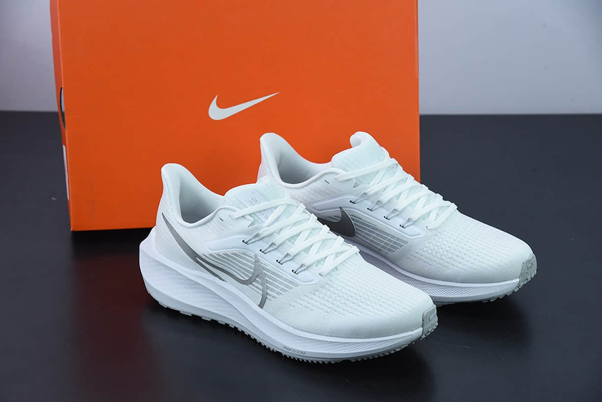 耐克Nike Air Zoom Pegasus 39 针织透气登月39代白银色休闲运动跑步鞋纯原版本 货号:DH4071-100