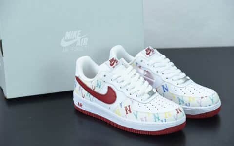 耐克Nike Air Force 1 LoW ’07 MLB 洋基队联名白红满天星配色空军一号低帮休闲板鞋纯原版本 货号:315122-443