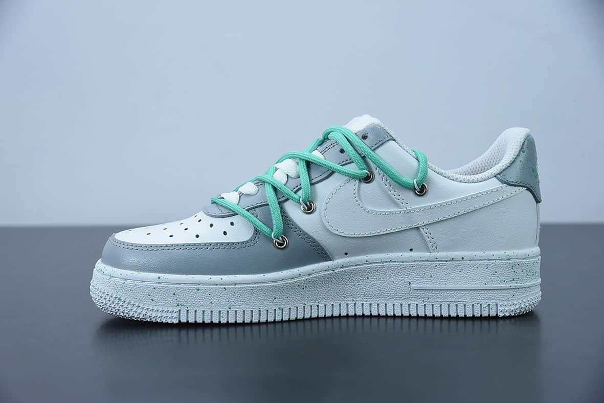 耐克Nike Air Force 1 Low 07 灰白绿绑绳空军一号低帮休闲板鞋纯原版本 货号:CW2288-111