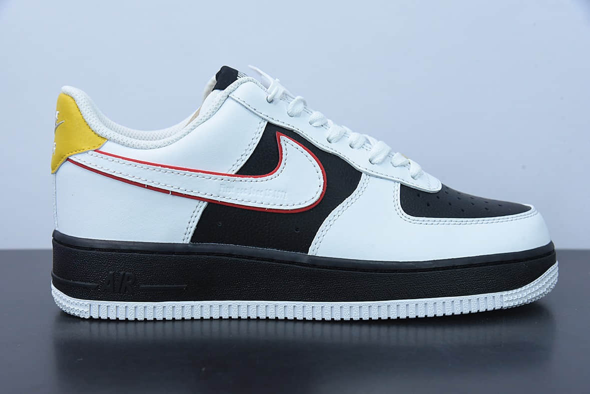 耐克Nike Air Force 1'07 Low 熊猫白黑拼接空军一号低帮休闲板鞋纯原版本 货号:SJ5588-100