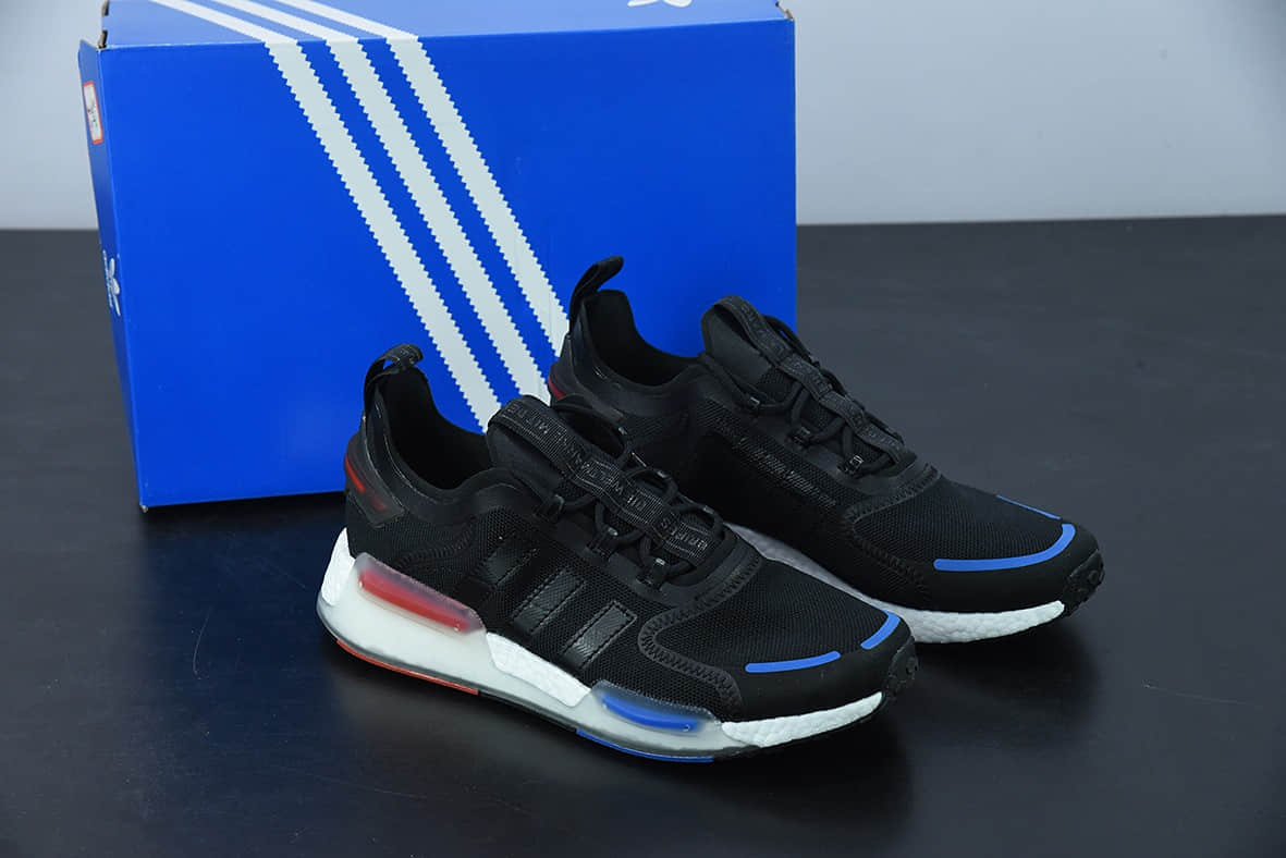 阿迪达斯Adidas Originals NMDV3经典三叶草黑色爆米花超弹中底休闲跑步鞋纯原版本 货号:GX3378