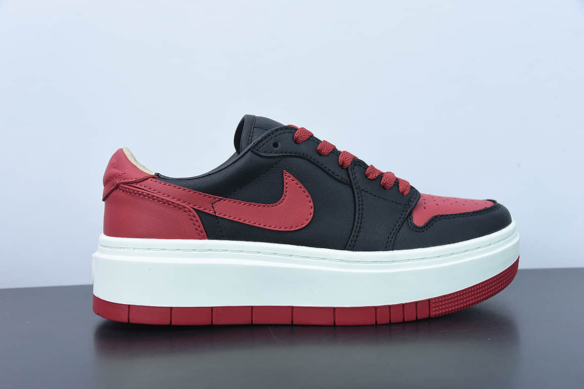 乔丹Air Jordan 1 Elevate Low SE 黑红脚趾小禁穿厚底增高休闲板鞋纯原版本 货号:DQ1823-006