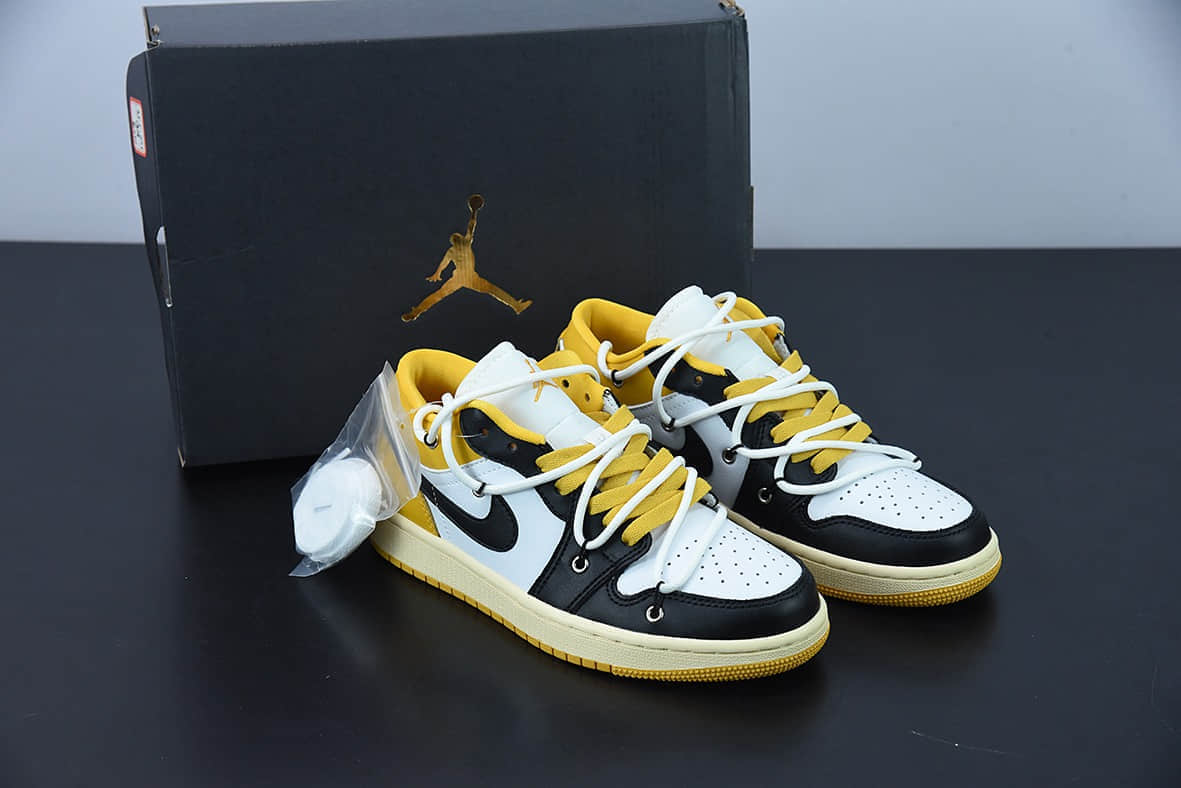 乔丹Air Jordan 1 Low AJ1 乔1定制版 Vibe风味解构运动文化篮球鞋纯原版本 货号:553560-171